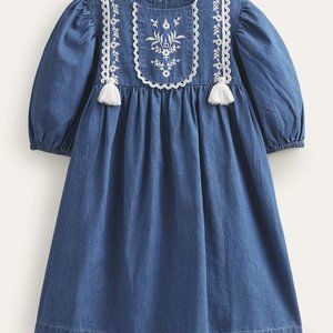 NWT Mini Boden Embroidered Woven Dress